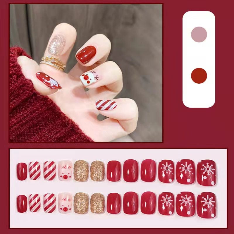 nail art extension kit -Xmas Red